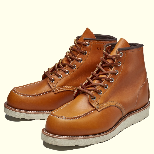 REDWING IRISH SETTER 6' MOC-TOE 9875(E)(6H(24.5cm) GOLD RUSSET