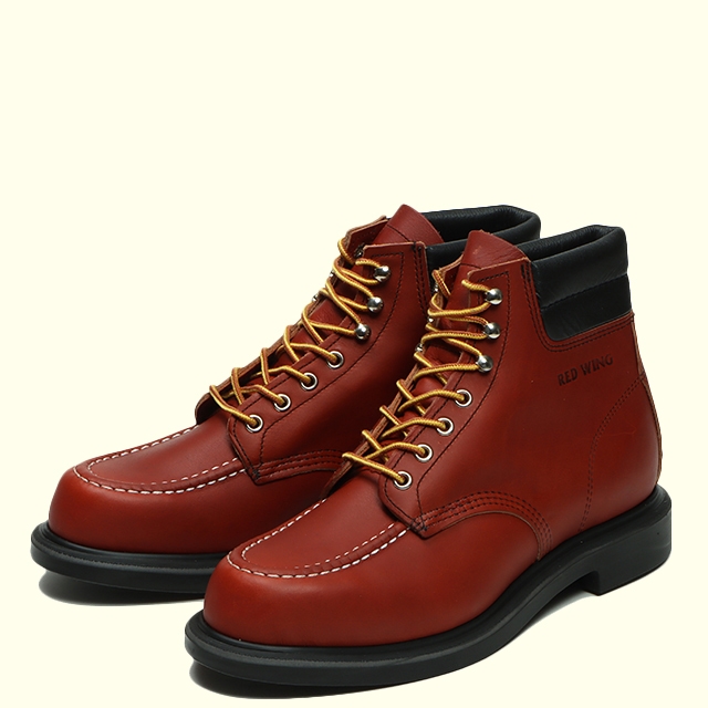 REDWING SUPERSOLE 6' MOC-TOE 8804(E)(6H(24.5cm) ORO RUSSET): Red 