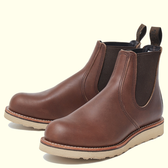 REDWING CLASSIC CHELSEA 3190（D）(6H(24.5cm) AMBER HARNESS): Red 