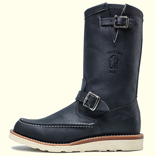 CHIPPEWA 11'' MOC ENGINEER BOOTS 97877(9(27.0cm) BLACK): GOOD