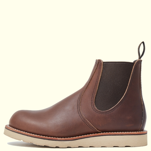 REDWING CLASSIC CHELSEA 3190（D）(6H(24.5cm) AMBER HARNESS): Red