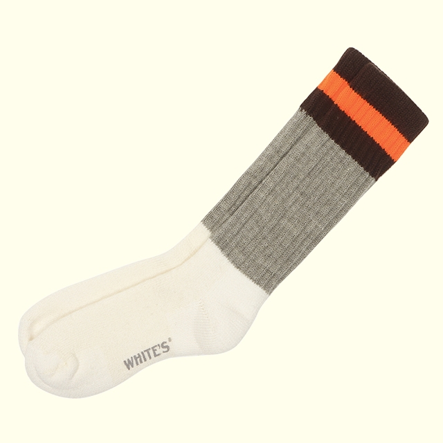 WHITE'S HIGH CREW SOCKS